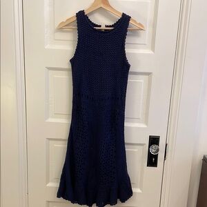 Lilly Pulitzer Molly True Navy Harbor Crochet Dress
